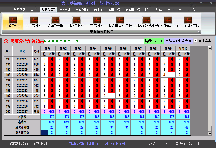 排列三软件杀跨度截图2025267