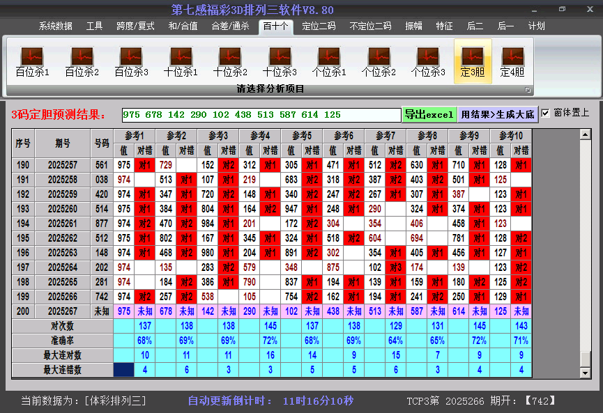 排列三胆码截图2025267