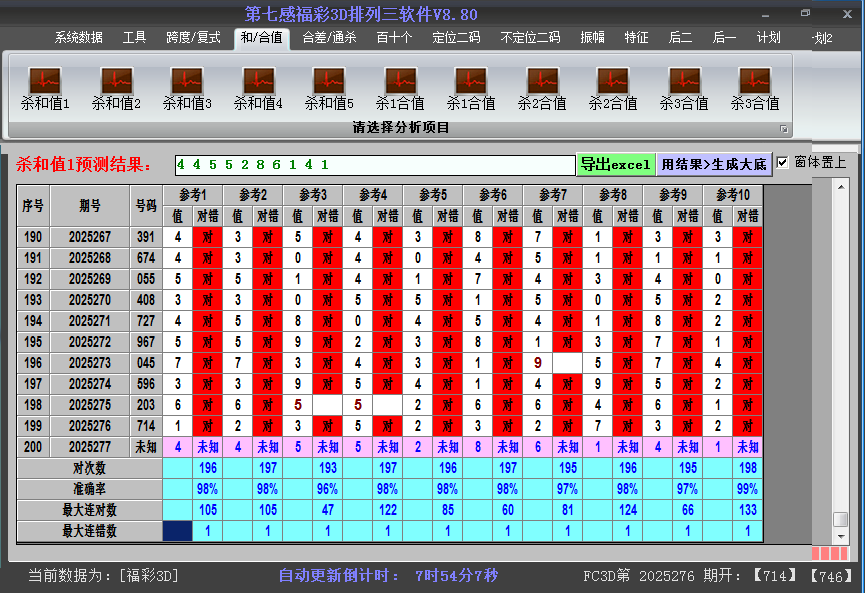 福彩3d软件杀和值截图2025277