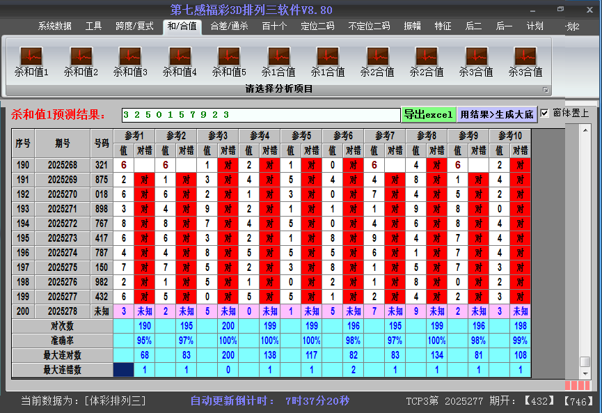 排列三软件杀和值截图2025278