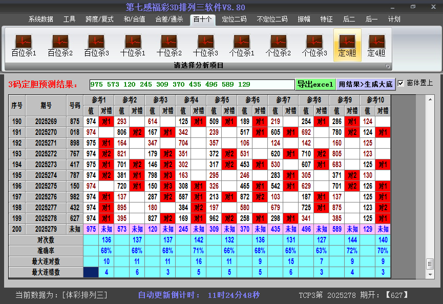 排列三胆码截图2025279