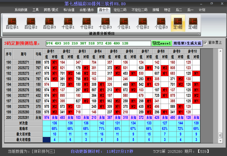 排列三胆码截图2025281