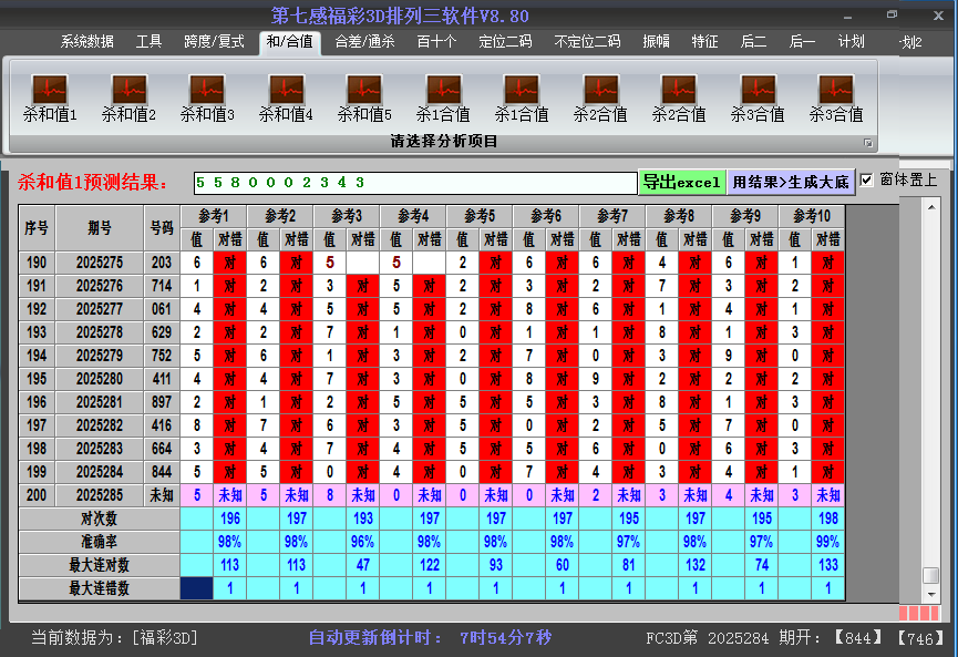 福彩3d软件杀和值截图2025285
