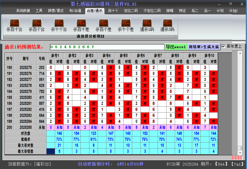 福彩3d软件杀码截图2025285