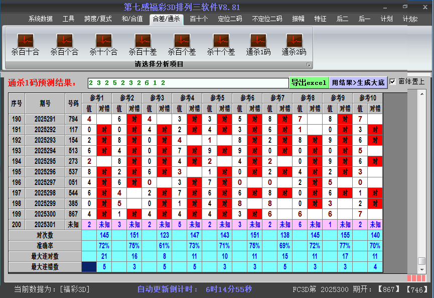 福彩3d软件杀码截图2025301