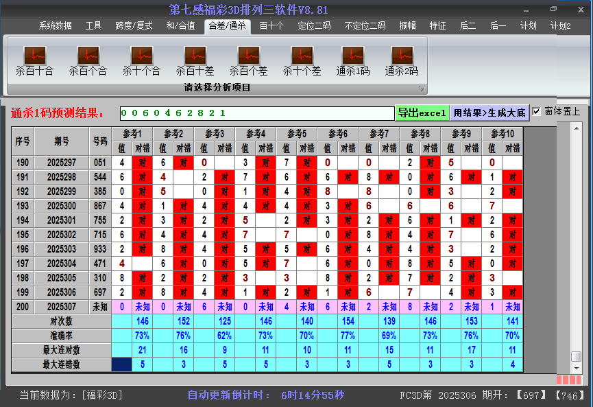 福彩3d软件杀码截图2025307