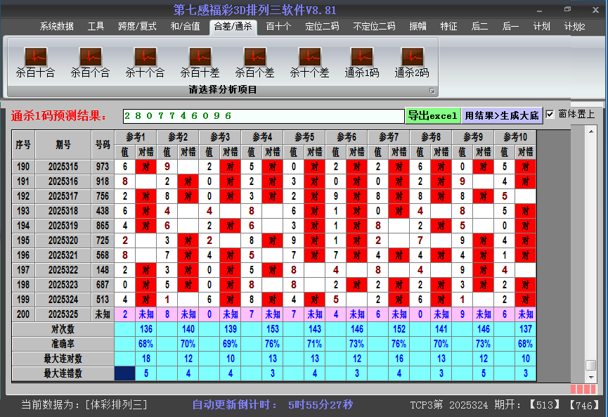排列三软件杀码截图2025325