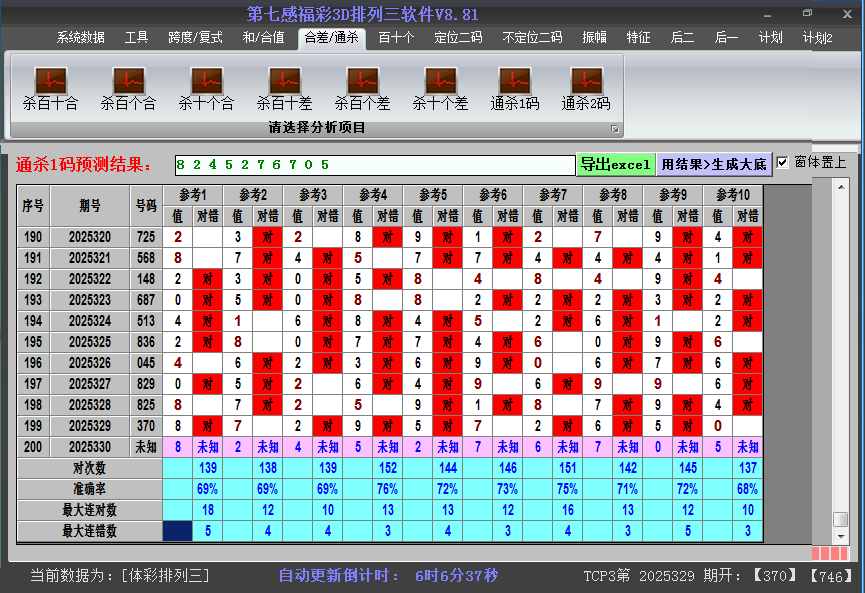 排列三软件杀码截图2025330