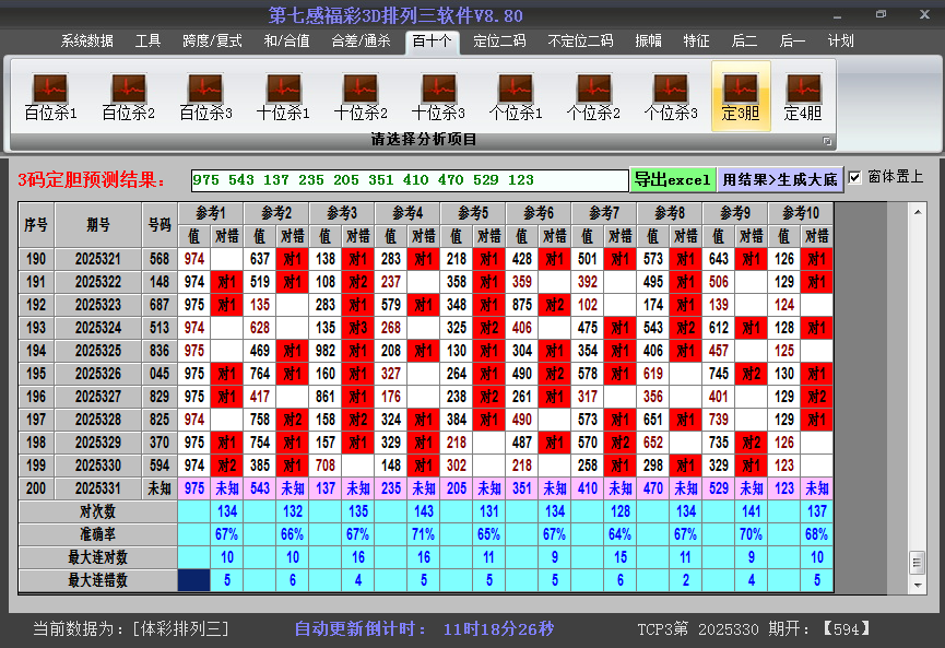 排列三胆码截图2025331