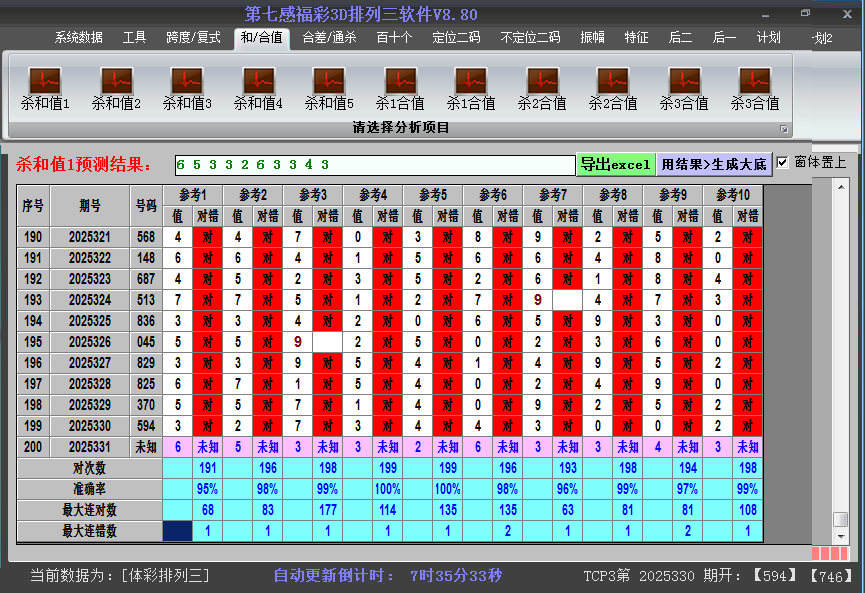 排列三软件杀和值截图2025331