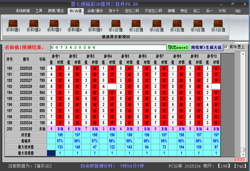 福彩3d软件杀和值截图2025335