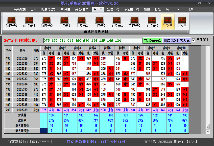 排列三胆码截图2025339