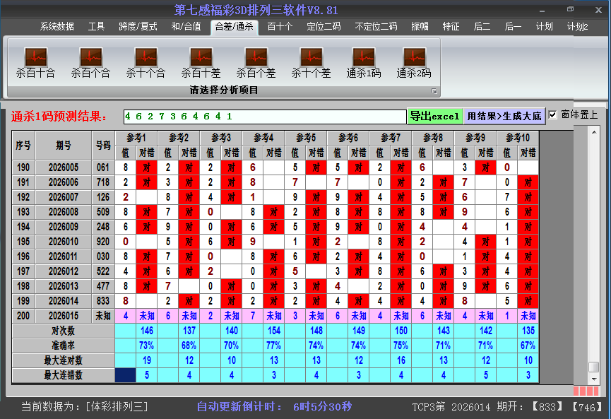 排列三软件杀码截图2026015