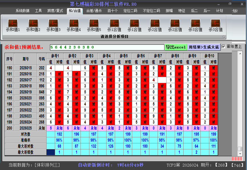 排列三软件杀和值截图2026025